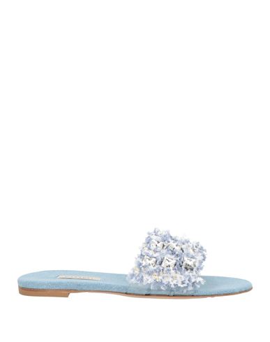 Casadei Woman Sandals Blue Size 8 Textile Fibers, Synthetisches Material In Blue