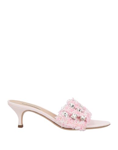 Casadei Woman Sandals Pink Size 8 Textile Fibers, Synthetisches Material In Pink