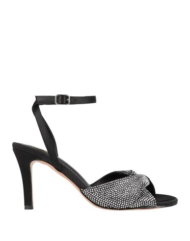 Nora New York Woman Sandals Black Size 8 Textile Fibers In Black