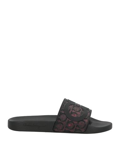 Ferragamo Man Sandals Black Size 8 Rubber
