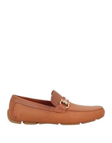 Ferragamo Gancini-plaque Driver Loafers In Brown