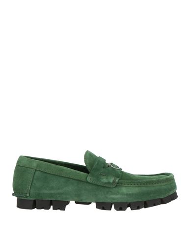 Ferragamo Man Loafers Green Size 8.5 Leather