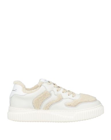 Voile Blanche Woman Sneakers White Size 6 Calfskin, Textile Fibers In White