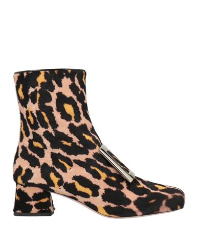 Roger Vivier Woman Ankle Boots Black Size 5.5 Calfskin In Multi
