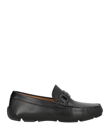 Ferragamo Man Loafers Black Size 7.5 Calfskin In Animal Print