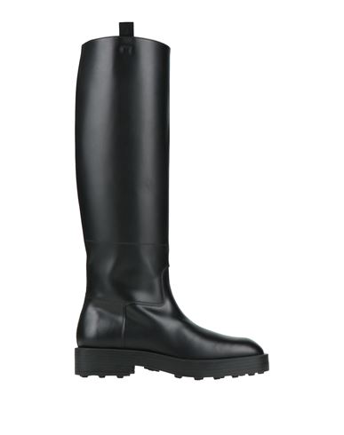 Tod's Woman Boot Black Size 7.5 Leather In Black