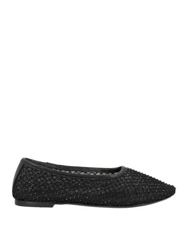 Staud Woman Ballet Flats Black Size 8 Textile Fibers In Black