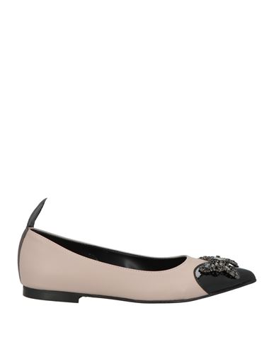 Hego's Woman Ballet Flats Taupe Size 10 Leather In Black
