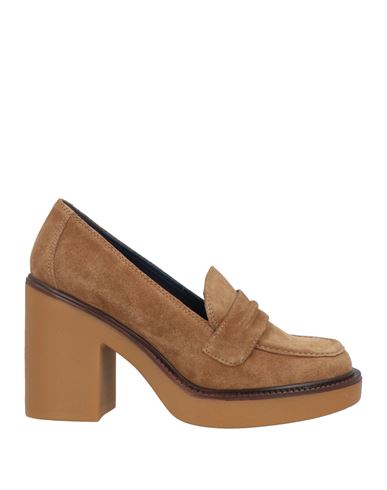 Apepazza Woman Loafers Tan Size 8 Leather In Brown