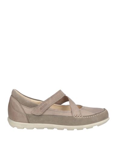 Ecco Woman Ballet Flats Grey Size 7 Leather In Multi