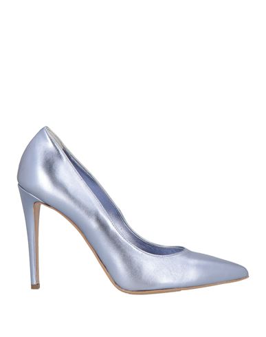 Paolo Mattei Woman Pumps Light Blue Size 10 Leather In Blue