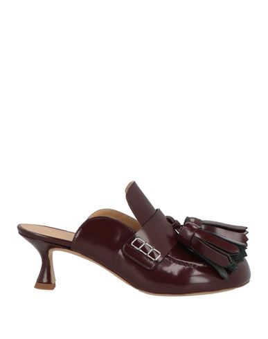 Jw Anderson Woman Mules & Clogs Chocolate Brown Size 5 Calfskin In Brown