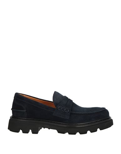 Rossi Shoes Man Loafers Midnight Blue Size 7 Leather In Blue