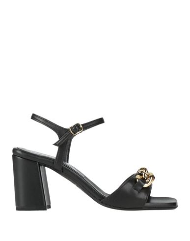 Valleverde Woman Sandals Black Size 5 Textile Fibers