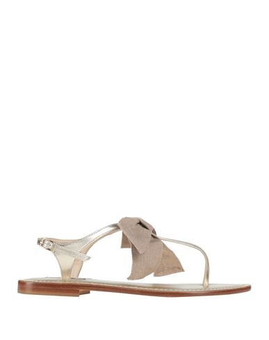 Balletta Woman Thong Sandal Platinum Size 9.5 Leather In Animal Print