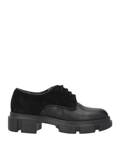 Pollini Woman Lace-up Shoes Black Size 6 Leather In Black