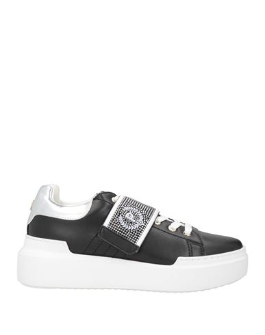 Pollini Woman Sneakers Black Size 8 Synthetisches Material In Multi