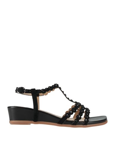 Alma En Pena . Woman Sandals Black Size 8 Leather In Black