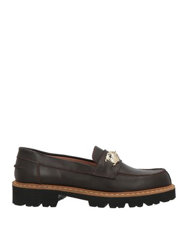 Pollini Woman Loafers Brown Size 11 Calfskin In Brown