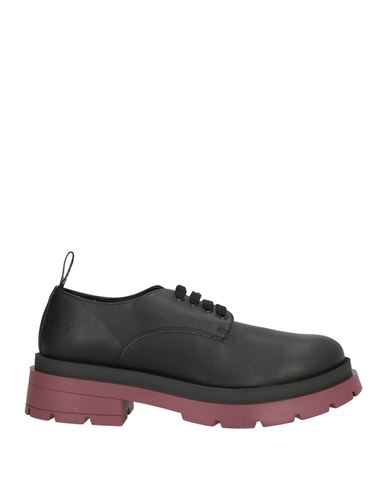 Pollini Woman Lace-up Shoes Black Size 8 Calfskin In Black
