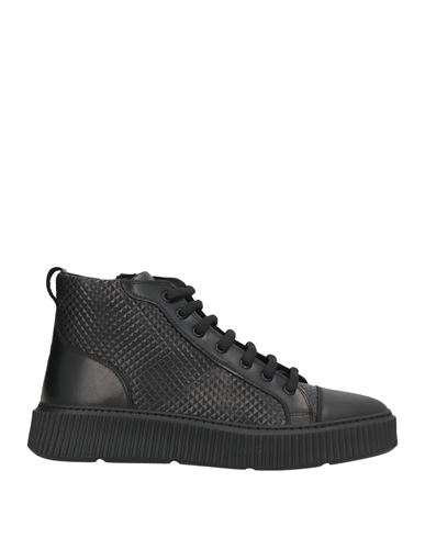 Mich Simon Man Sneakers Black Size 9 Calfskin In Black