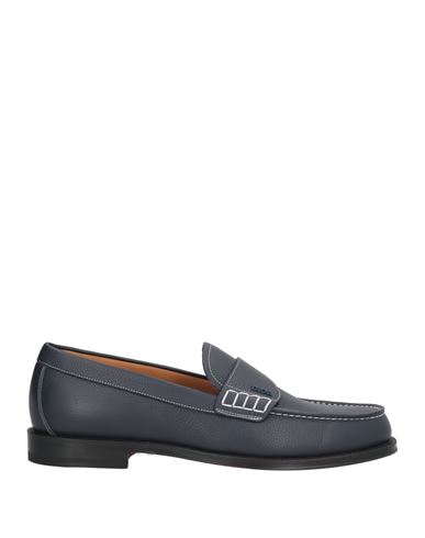 Dior Man Loafers Navy Size 8 Calfskin In Blue