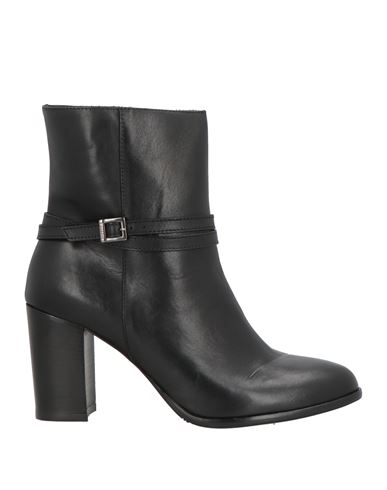 Pollini Woman Ankle Boots Black Size 8 Calfskin In Black