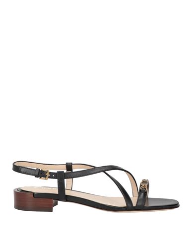 Tod's Woman Sandals Black Size 7.5 Leather In Black