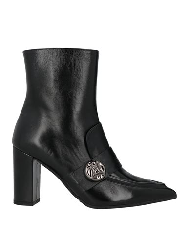 Evaluna Woman Ankle Boots Black Size 10 Leather In Black