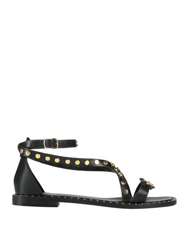 Cafènoir Woman Sandals Black Size 7 Leather In Black