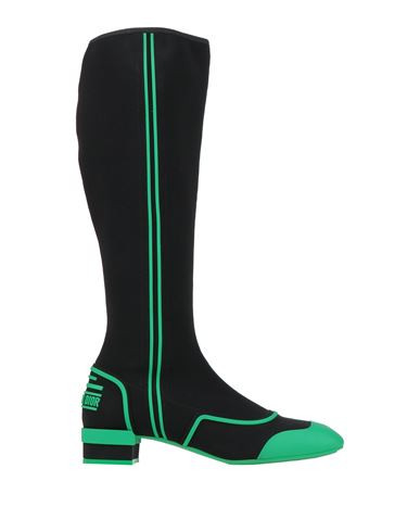 Dior Woman Boot Green Size 8 Textile Fibers, Synthetisches Material In Black