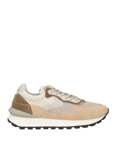 Voile Blanche Man Sneakers Beige Size 9 Leather, Textile Fibers In Multi
