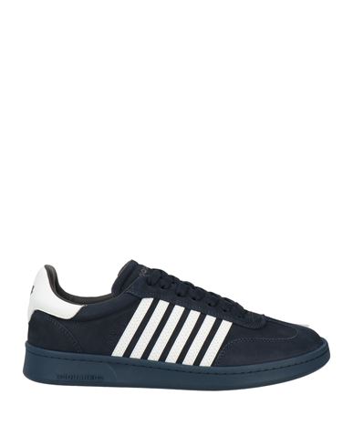 Dsquared2 Man Sneakers Navy Size 9 Calfskin In Multi