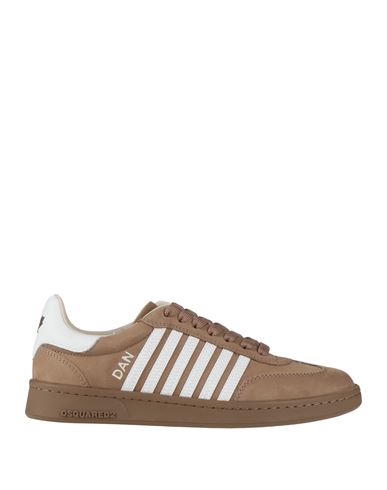 Dsquared2 Man Sneakers Light Brown Size 8 Calfskin In Nude