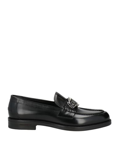 Dsquared2 Man Loafers Black Size 9 Leather In Multi