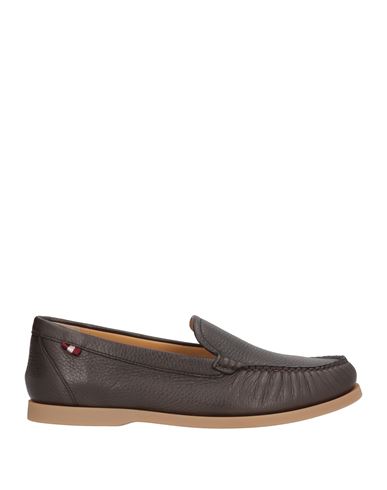 Bally Man Loafers Dark Brown Size 9 Leather In Brown