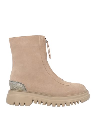 Tosca Blu Studio Woman Ankle Boots Beige Size 8 Leather, Synthetisches Material In Neutral