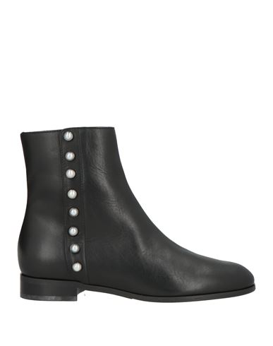 Pollini Woman Ankle Boots Black Size 8 Leather In Black