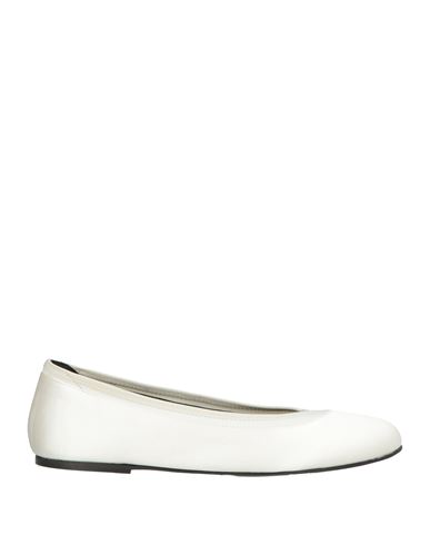 Loulou Studio Woman Ballet Flats Ivory Size 8 Viscose, Silk In White