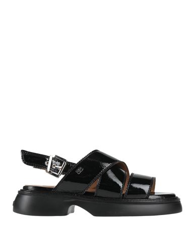 Ganni Woman Sandals Black Size 6 Synthetisches Material In Black