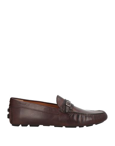 Bally Man Loafers Chocolate Brown Size 9 Leather In Brown