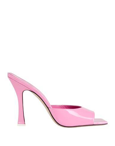 Attico The  Woman Sandals Pink Size 11 Leather In Pink