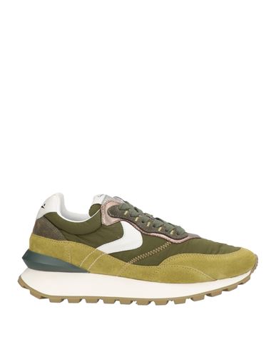 Voile Blanche Woman Sneakers Sage Green Size 6 Leather, Textile Fibers In Green