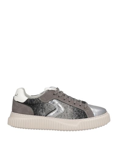 Voile Blanche Woman Sneakers Charcoal Size 6 Leather, Textile Fibers In Gray