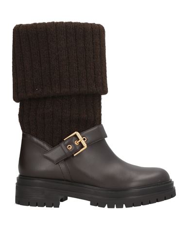 Gianvito Rossi Thurso Strap Detailed Pull-on Biker Boots In Brown