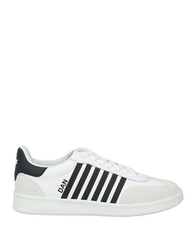 Dsquared2 Man Sneakers White Size 9 Calfskin In White