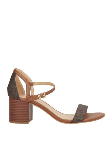 Michael Michael Kors Woman Sandals Dark Brown Size 7 Polyurethane In Brown