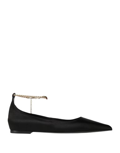Ferragamo Woman Ballet Flats Black Size 7.5 Textile Fibers In Black