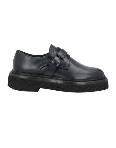 Max Mara Woman Loafers Black Size 6 Leather, Textile Fibers