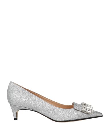 Sergio Rossi Leather Pumps With Multicolor Glitter In Multi